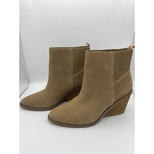 Dr. Scholls Boots Womens 11M Tan Mania Almond Wedge Slip On Western Minimalist